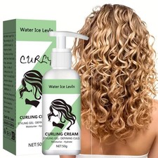 Curly Styling Gel Curling Cream - Define, Moisturize Hydrate Curls for Bouncy,