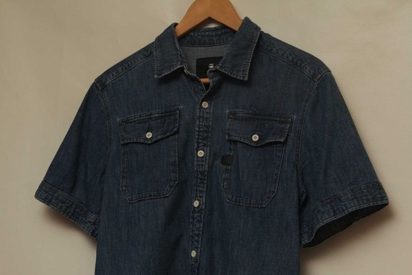 Men G-Star RAW Shirt Navy Cotton 38