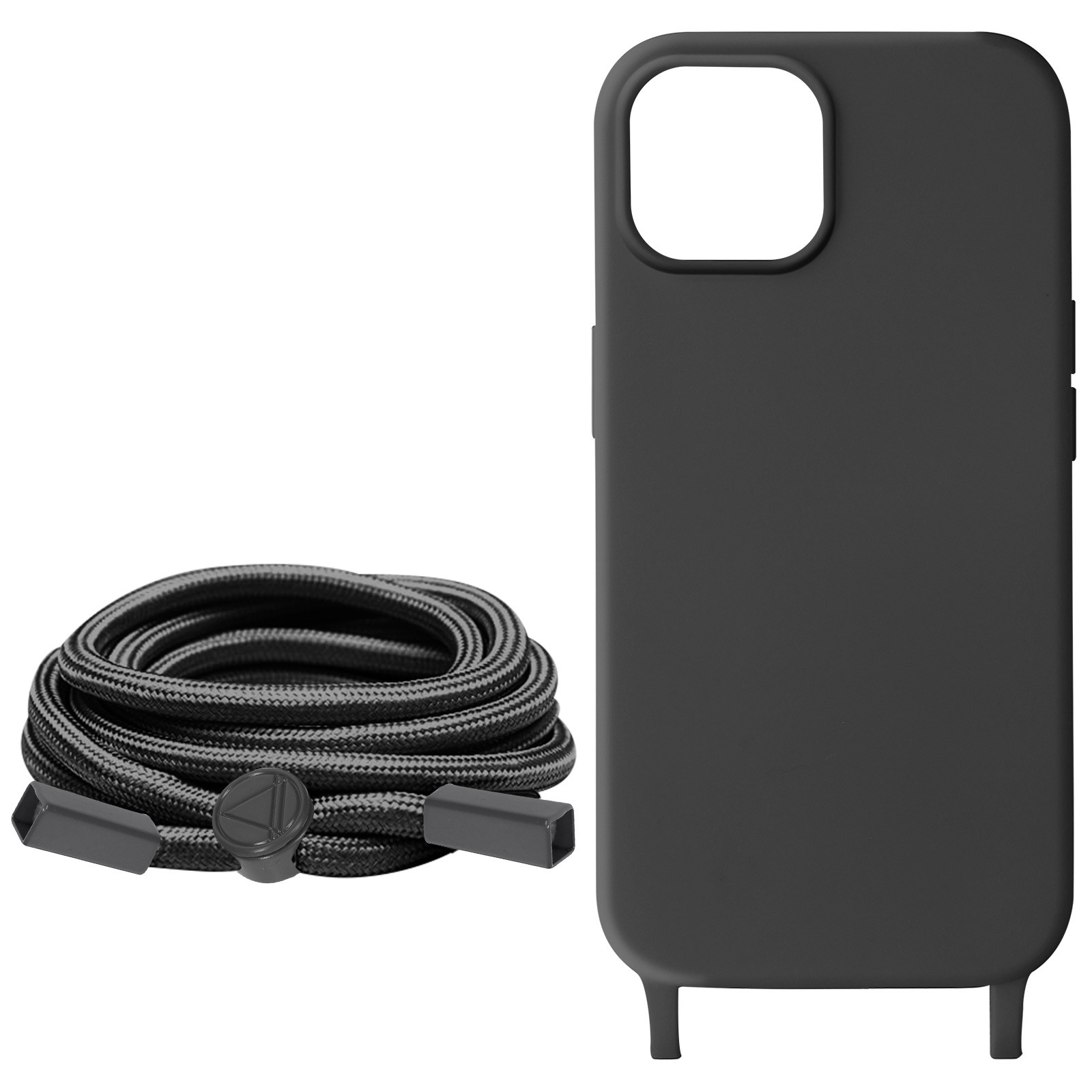Coque iPhone 15 Plus cordon amovible étui silicone souple léger