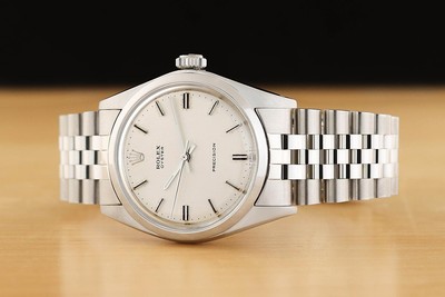 ROLEX OYSTER PRECISION 6426 SILVER DIAL STAINLESS STEEL 34MM