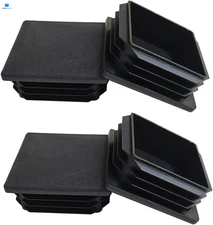 4 Pack 2'' Inch End Cap Square Tubing Black Plastic Plug,Tubing Post 2 inch 