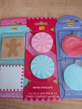 Post-it Notes Christmas Holiday Sticky Notes Lot of 3 NEW Stocking Stuffer 3M