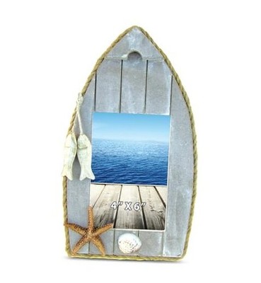  CoTa Global Coastal Boat Photo Frame 4x6 - Distressed Wood Starfish Photo 
