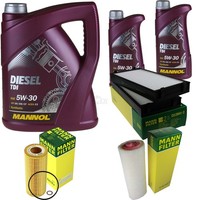 Motor-ÖL 7L Mannol Diesel Tdi 5W-30+MANN-FILTER Filterpaket FüR Bmw X5 E70 3.0 D