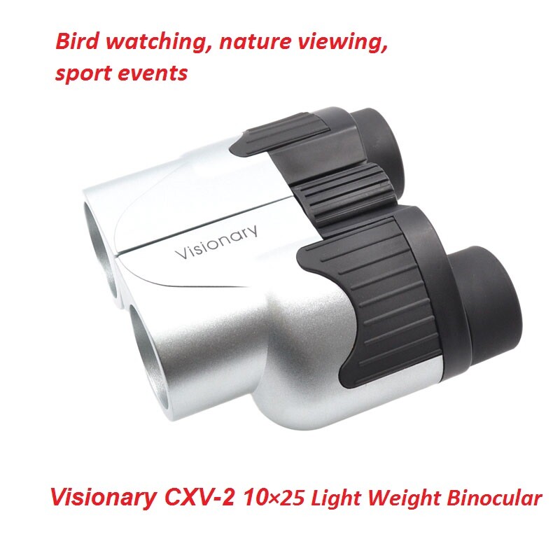 VISIONARY 10x25 CXV-2 COMPACT LIGHT WEIGHT BINOCULARS **INC CASE**