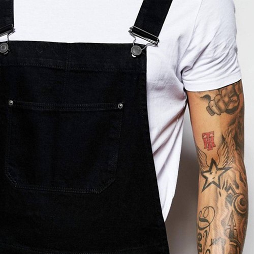 Herren Denim Freizeit Lose Overalls Jeans Latzhose Lätzchenhose Overall Hose - Bild 4 von 8