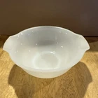 Vintage White Milkglass Mixing Bowl With Handles Not Marked 9 Inches Wide