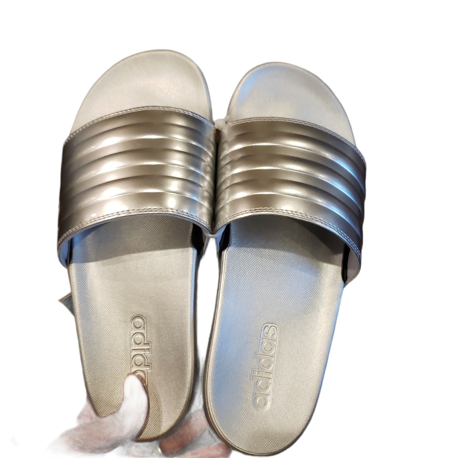 adidas silver sandals