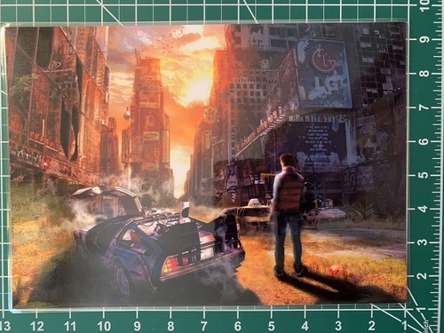 RARA IMPRESIÓN LAMINADA PERSONALIZADA de ESCENA DE REGRESO AL FUTURO EN NYC TIME SQUARE - Imagen 4 de 4