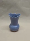 Vintage BRUSH McCOY Pottery MINIATURE Blue Flower VASE 2-3/4" Hard To Find