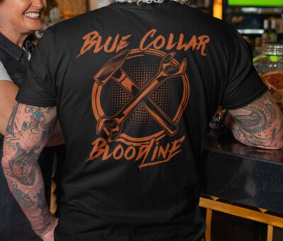 Blue Collar Bloodline, Blue Collar Shirt, Carpenter Tee, Dirty Hands Clean Money