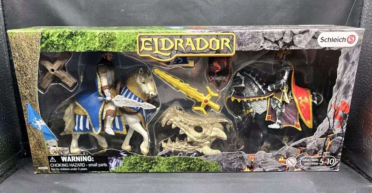 Schleich Eldrador 42220 Kings In Horseback With Dragon Treasure
