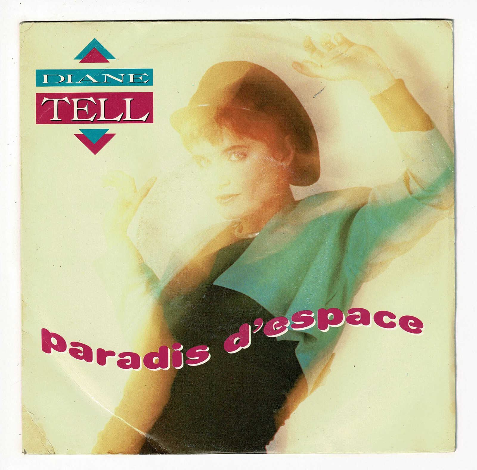 Diane Tell Vinyl Record 45 RPM 7"" PARADISE OF SPACE - EN PASSANT - EMI 2015537