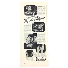 Pacquins Hand Cream 1943 VINTAGE PRINT AD WWII War Women Factory Workers Rosie