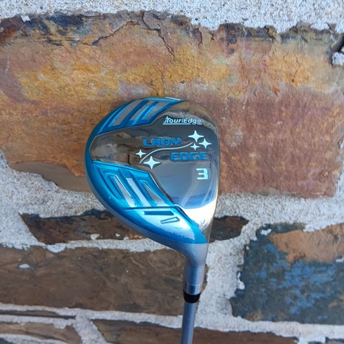 RH Tour Edge LADY EDGE Offset 3 Wood 18° Graphite Shaft - Aqua Silver Colors - Picture 2 of 6