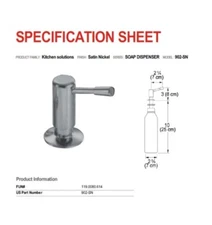 Franke Soap Dispenser Satin Nickel New #902-SN