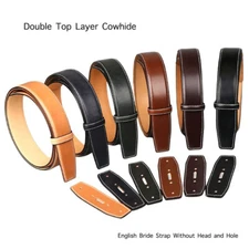 Top Vegetable Tanned Bridle Leather Belt Blank Material Hand Sewing Craft DIY
