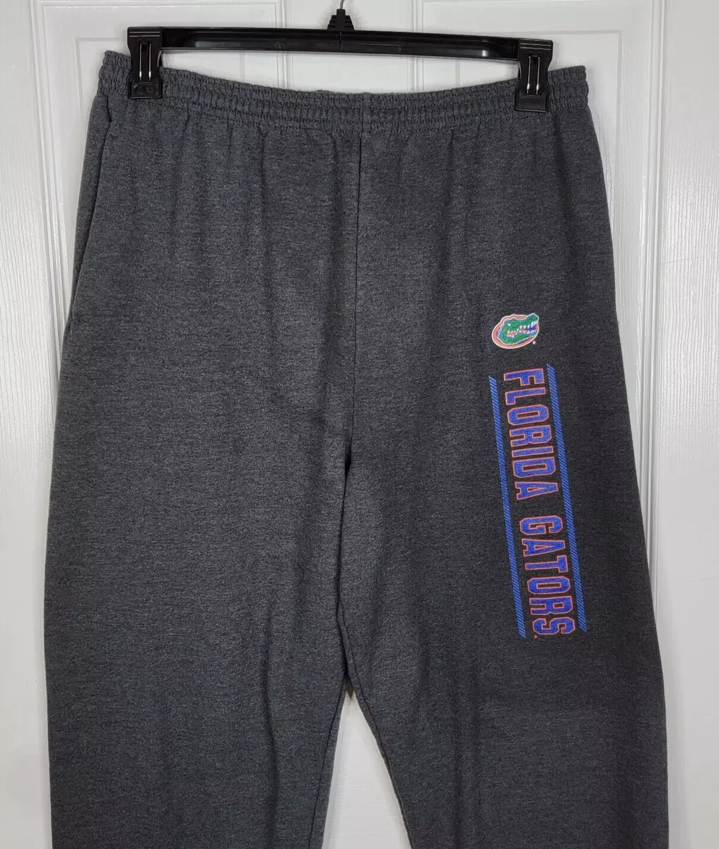 Hanes Mens Florida Gator Sweatpants Gray Adult Size Large 30Wx33L