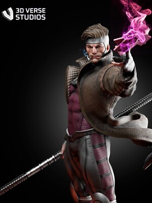 Gambit X-Men resin scale model kit unpainted 3d print