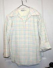 John Meyer Multicolor Polyester Plaid Pants  Blazer Suit Outfit Size 6 Vintage