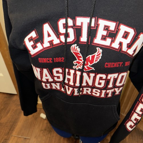 Eastern Washington University Hoodie Size Small Vintage By Jerzees - Picture 3 of 7