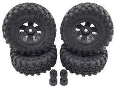 NEW NHX RC Mini 1" Mud Crusher Crawler Tires with Plastic Rim (4) for SCX24 /