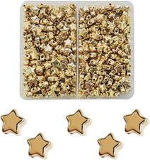 400 Star Shape Spacer Beads - 6Mm Star Spacer Beads Accessories Gold 