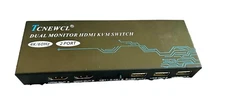 TCNEWCL HDMI 2 Port Dual Monitor HDMI  KVM Switch 4K/60Hz 2 Port