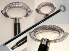 Unique Designer Brass Victorian Ring Head Handle Wooden Walking Stick Cane Gift