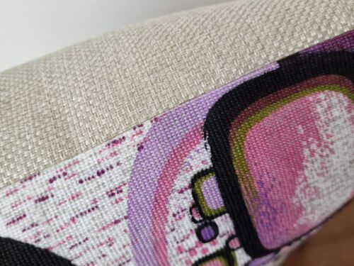 Handmade geometric envelope scatter cushion cover vintage 1960s 1970s fabric - Picture 3 of 3