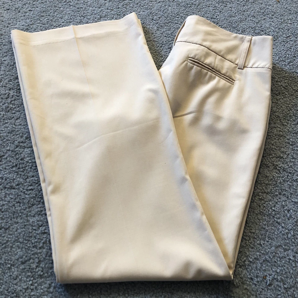 Pantalones de vestir acampanados años 90 talla 9/10 marfil tiro alto carrera corpcore negocios Foto 2 de 4