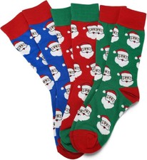Set of 3 Christmas Santa's Socks Unisex One Size