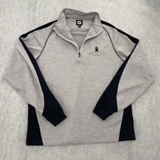 FootJoy Sweater Adult Medium Gray 1/4 Zip 2015 The Tradition Golf Pullover Men M