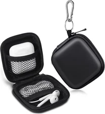 Earbud Case with Carabiner Storage Pouch