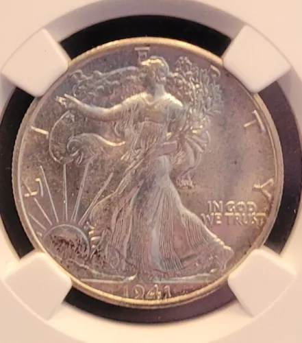 1941 S WALKING LIBERTY HALF DOLLAR NGC MS 62