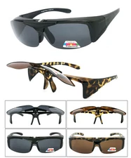 Flip Up Fit Over Sunglasses Polarized Lens Over PRESCRIPTION GLASSES UV400