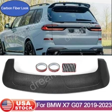 Carbon Fiber Look Car Rear Trunk Roof Spoiler Wing Lip for BMW X7 G07 2019-2024