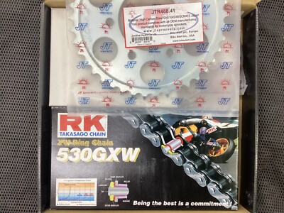 Kettensatz für Kawasaki ZX 9R 89-01 RK X-Ring Kette GXW 530 16/41 Zähne