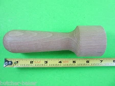 Large Diameter Wood stomper pusher for meat sausage grinder Manual or Electric