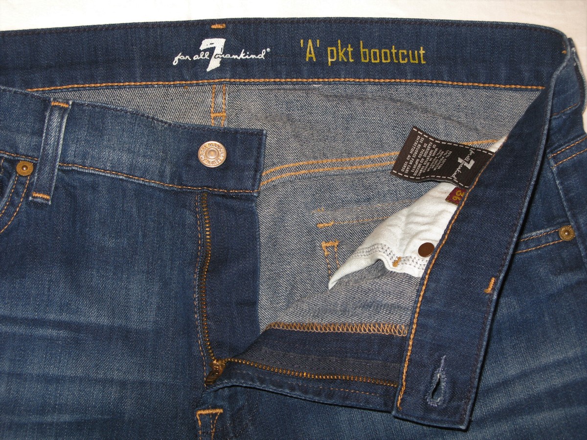 7 for all mankind JSWD44A0GADARK 関税送料込 7 For All Mankind Mens A-Pocket Flap Boot Jeans 36 x 29 Blue