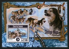 Sierra Leone 2015 Stamps Sheet Sledge Dogs Only 1000 Issued MNH #18924