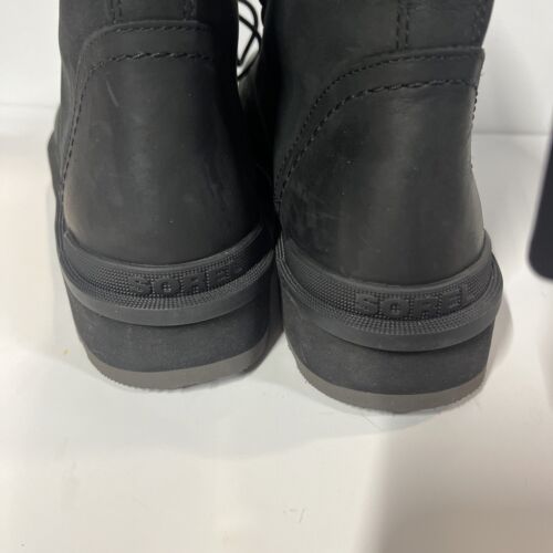Women’s Sorel Hi-Line Lace Up Boots Size 10.5 Black High Top Combat NEW - Picture 4 of 4