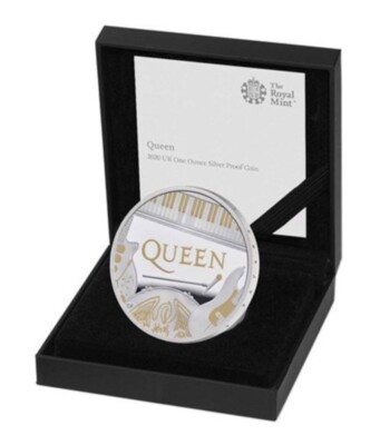 QUEEN Music Legends 1 Oz Silver Coin £2 United Kingdom 2020