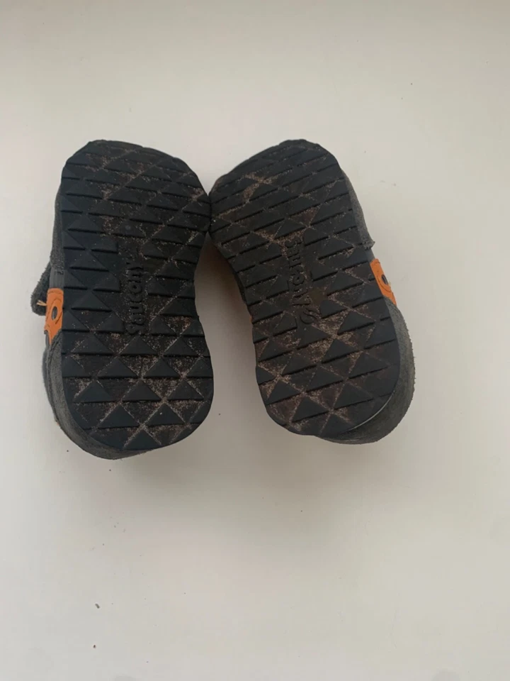 Saucony Kids Toddler Boys Baby Jazz Shoes Gray and orange size 5 - Image 2 of 2