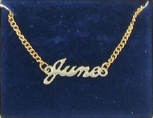 Vintage Gold Script Personalized Name Charm Necklace 16" - Choice Ladies Names - Picture 131 of 179
