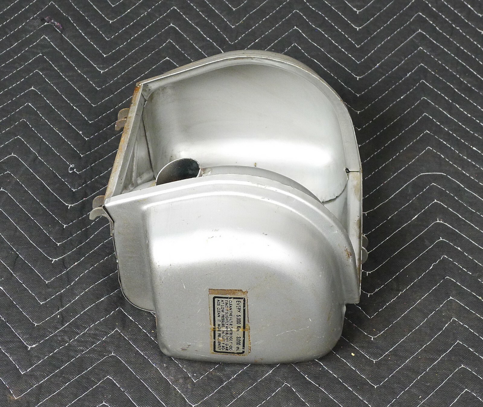 Lambretta Serveta Original Paint Silver Tool Box Glove Air Filter