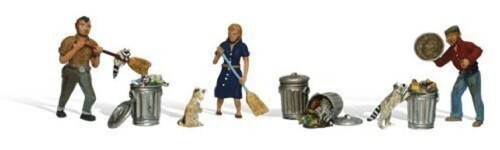 Woodland Scenics A2158 N Scale People & Pesky Raccoons - Picture 7 of 7