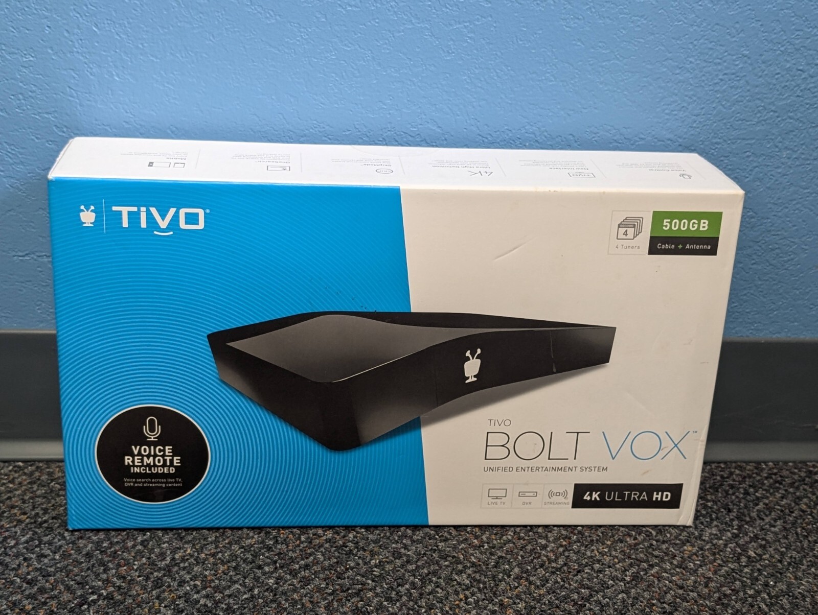 TiVo BOLT VOX DVR for OTA (Antenna) or CATV/ 4 Tuners / 500GB w/VOX