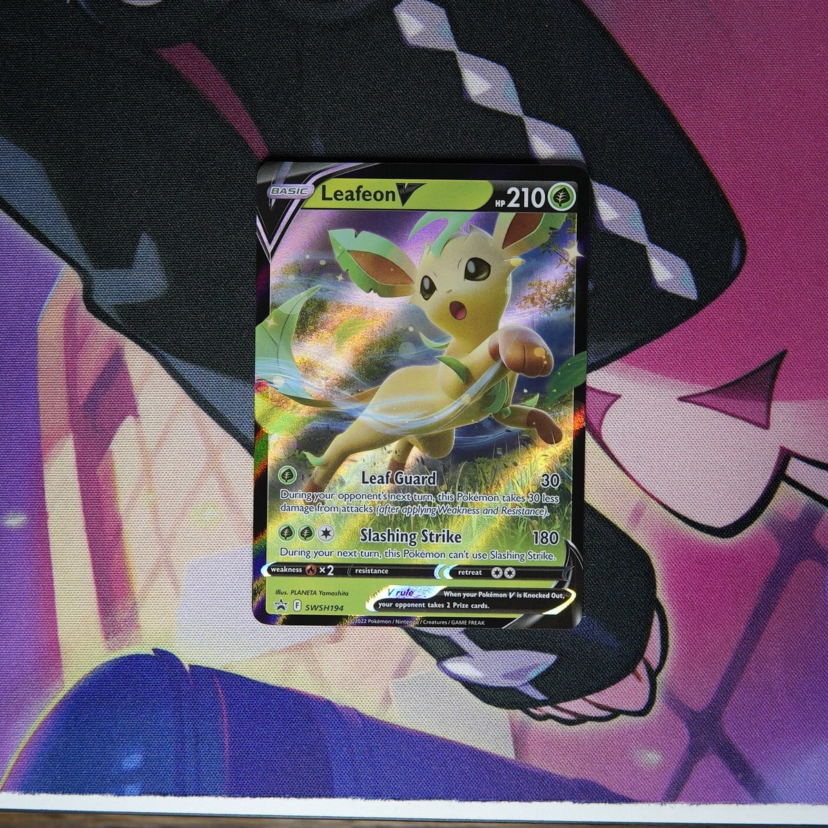 Glaceon V SWSH196 & Leafeon V SWSH194 Pokemon Cards - Near