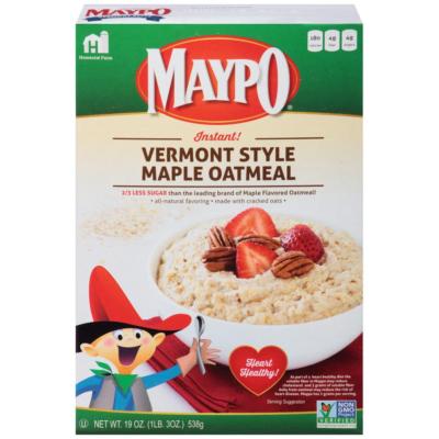 Maypo Vermont Style Maple Oatmeal Instant Hot Cereal, 19 oz 2 Pack